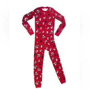 Hanna Andersson x Peanuts Collab Red Christmas Cotton Pajamas Kids Size 10
